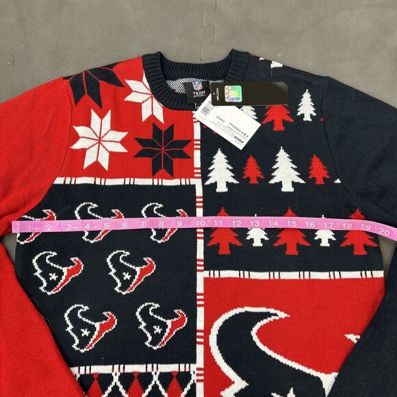 NWT Mens Houston Texans NFL Football Christmas Sweater Small Texas FS Charity - Picture 9 of 12